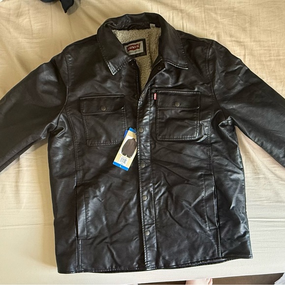 New Levi's Sherpa Leather Jacket - Picture 1 of 5